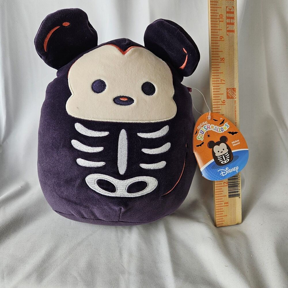 Squishmallows Disney 8” Mickey Mouse Nwt New Plush Skeleton